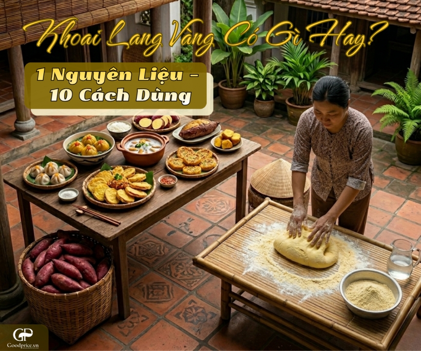 1 Nguyên Liệu – 10 Cách Dùng: Khoai Lang Vàng Có Gì Hay?