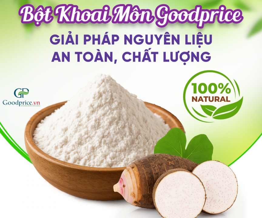 Bột khoai môn trắng – Giải pháp nguyên liệu ổn định cho doanh nghiệp F&B & OEM