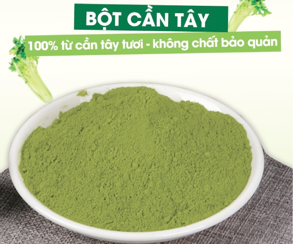 Bột rau cần tây nguyên chất đảm bảo an toàn cho sức khoẻ
