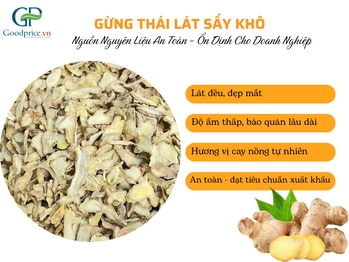 Goodprice Vietnam Sliced Dried Ginger – Safe and Consistent Raw Material for Businesses