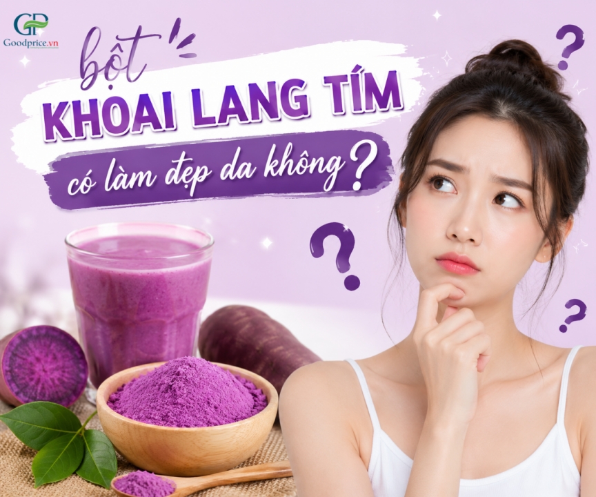 Uống bột khoai lang tím có đẹp da không?