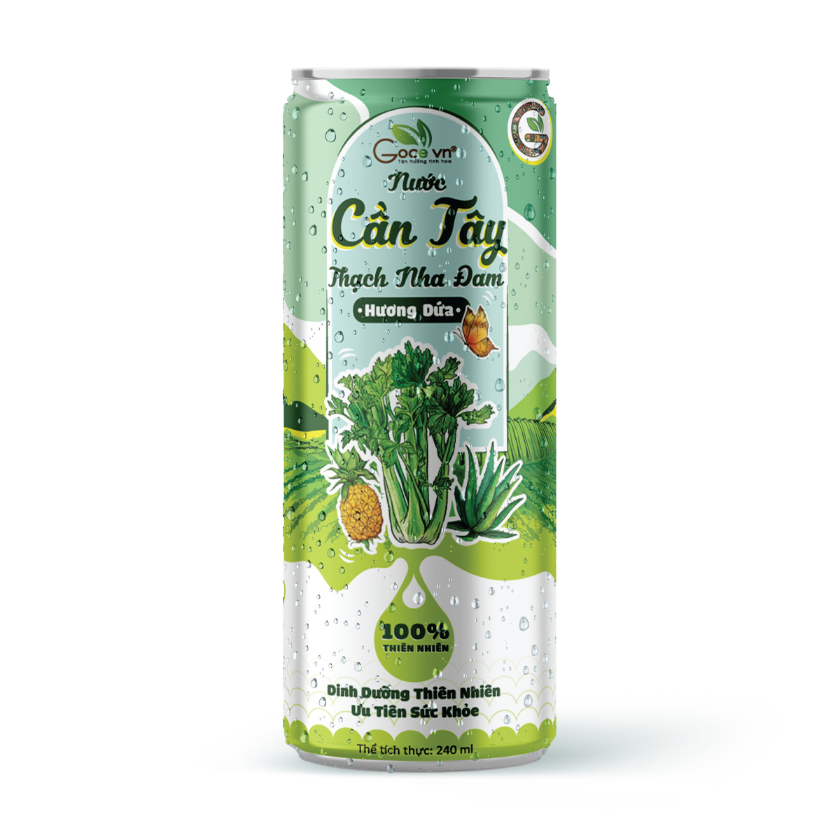 Celery Juice with Aloe Vera Jelly - Pineapple flavour